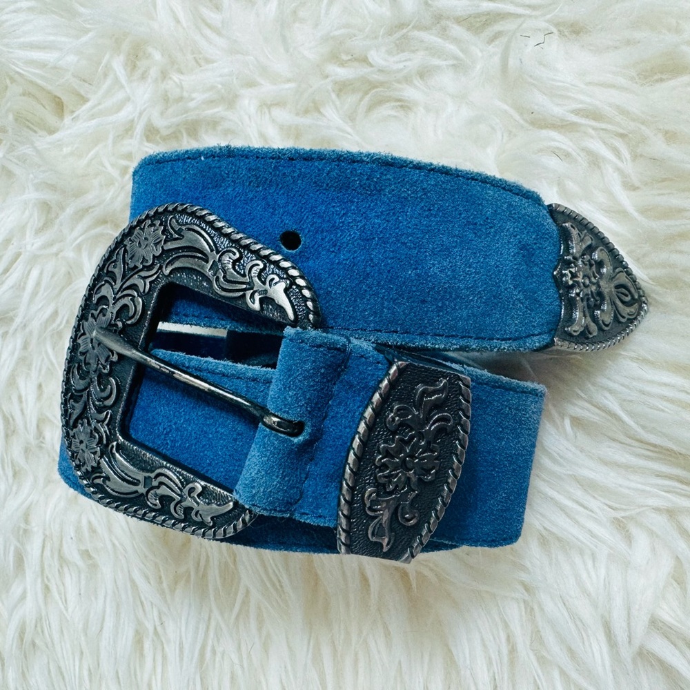 GENUINE SUEDE BLUE LEATHER COASTAL COWGIRL